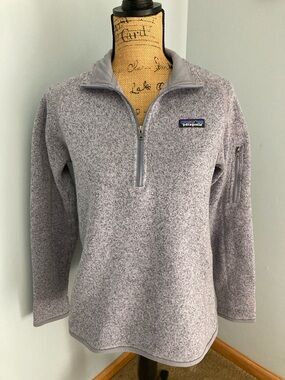 Patagonia Better Sweater 1/4 Zip Fleece Pullover Women Size Medium Gray